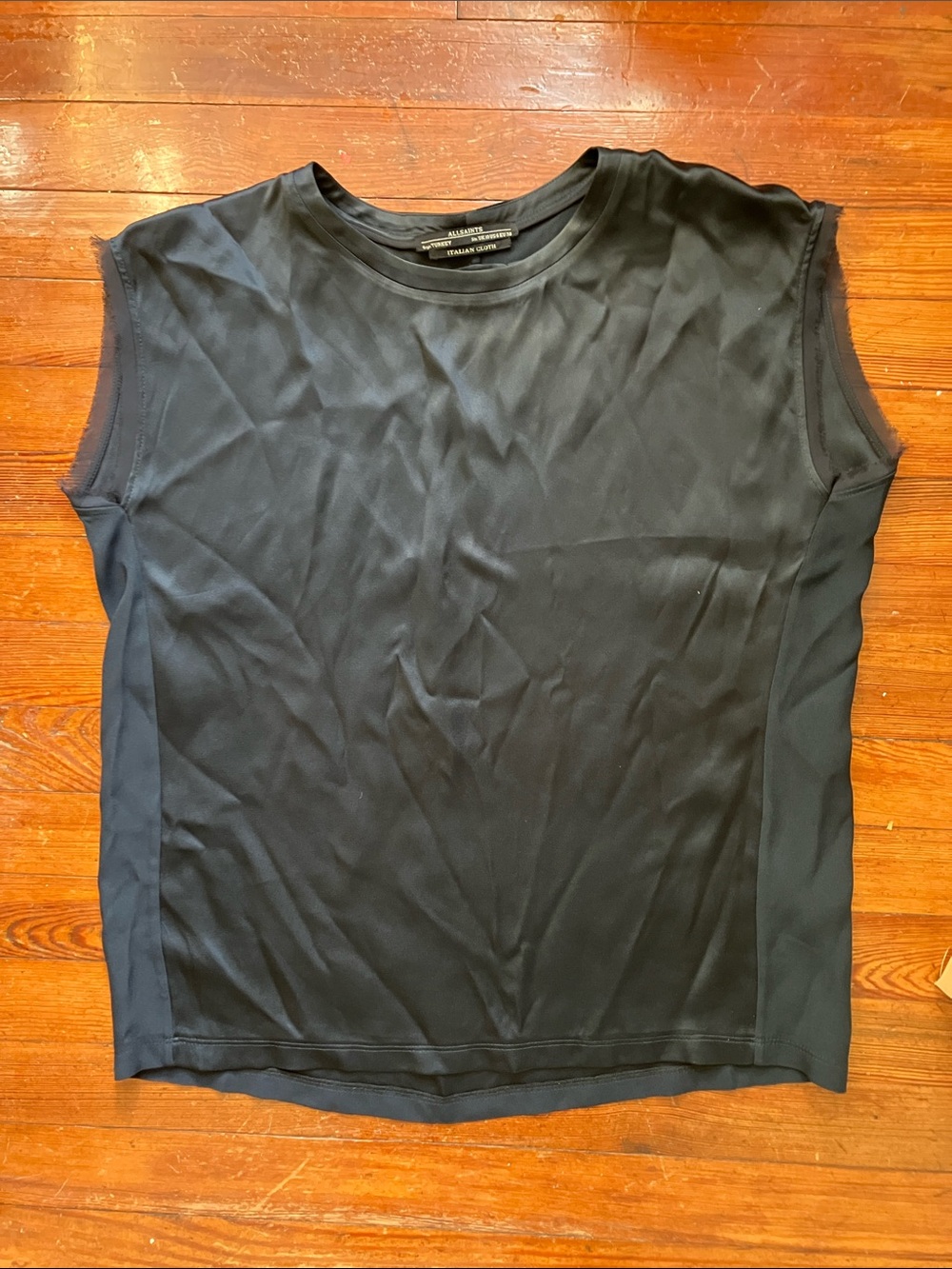 All Saints Oversized Silk Top